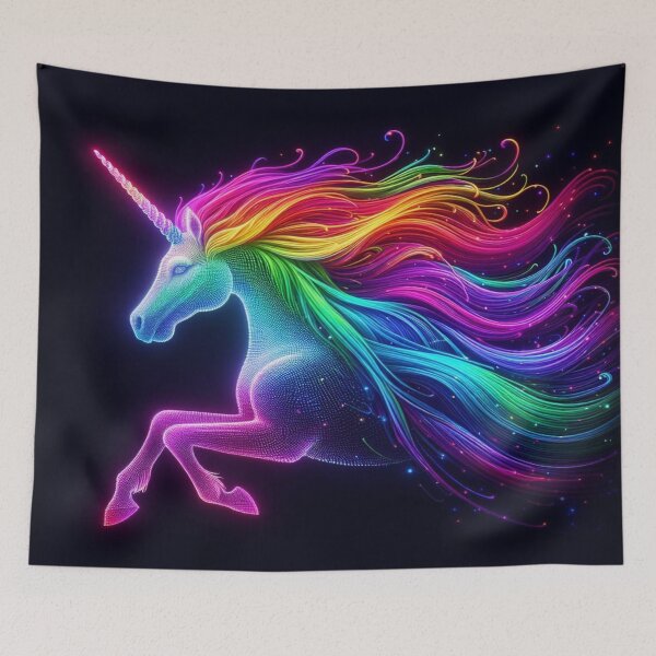 Item preview,  Rainbow Glowing neon unicorn Stars  designed and sold by Dominika Farkašová.