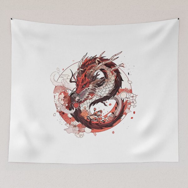 Item preview, Tattoo Style Dragon designed and sold by Lucy Goosy Art.