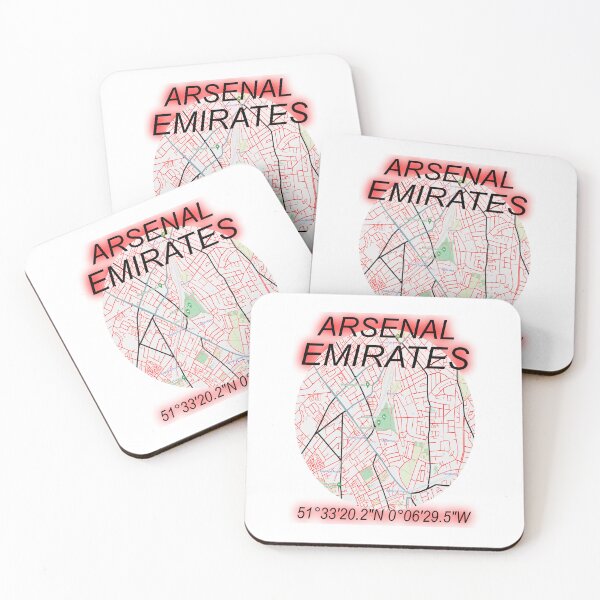 Item preview, emirates arsenal minimalistic map red designed and sold by Brian Nicholls.