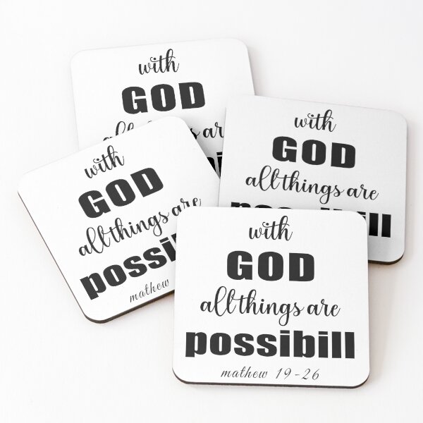 Item preview, With God All Things Are Possible Matthew 19:26 designed and sold by MrDomStore.