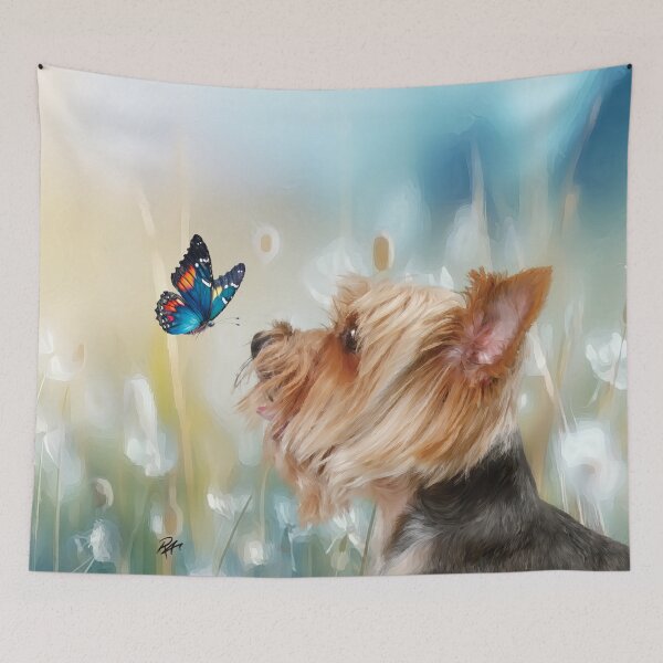 Item preview, Butterfly and Yorkshire Terrier 'So Beautiful' designed and sold by ArtandBeauty-UK.