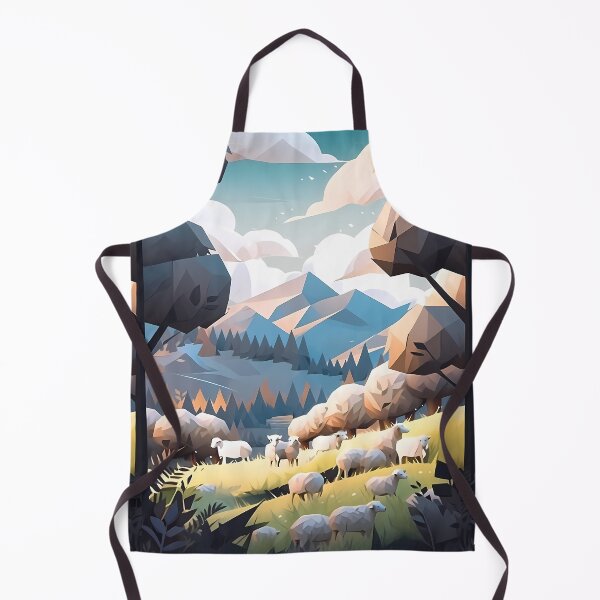 Item preview, Paper Cutout Sheep field scenery, Geometric- Relaxing designed and sold by octoboobs.