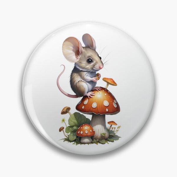 Item preview, A little mouse sits on a mushroom designed and sold by MadinaFatt.