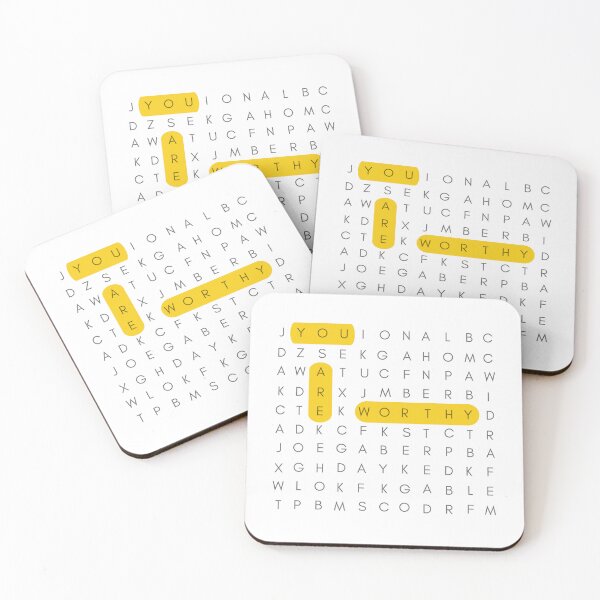 Item preview, You Are Worthy | Crossword Puzzle  designed and sold by wallflowershop.