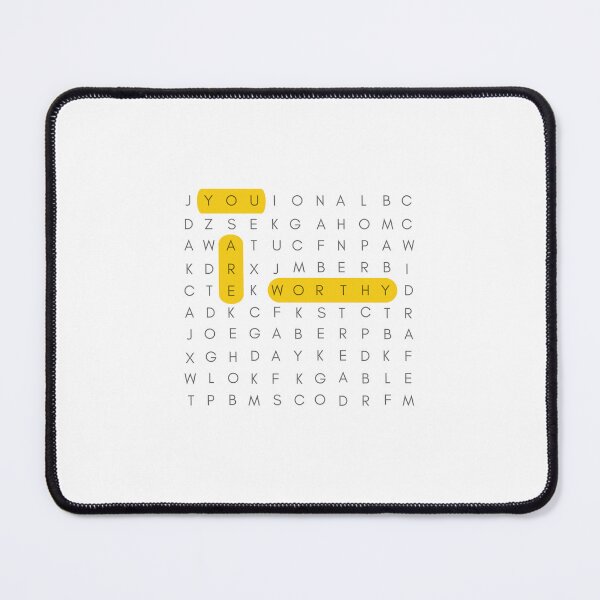 Item preview, You Are Worthy | Crossword Puzzle designed and sold by wallflowershop.