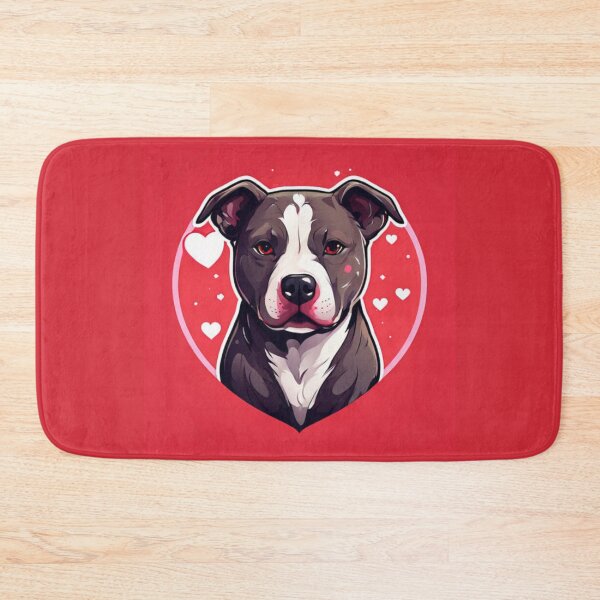 Item preview, Pitbull with hearts designed and sold by Planetporridge.