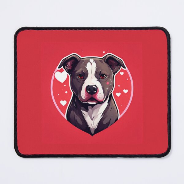 Item preview, Pitbull with hearts designed and sold by Planetporridge.