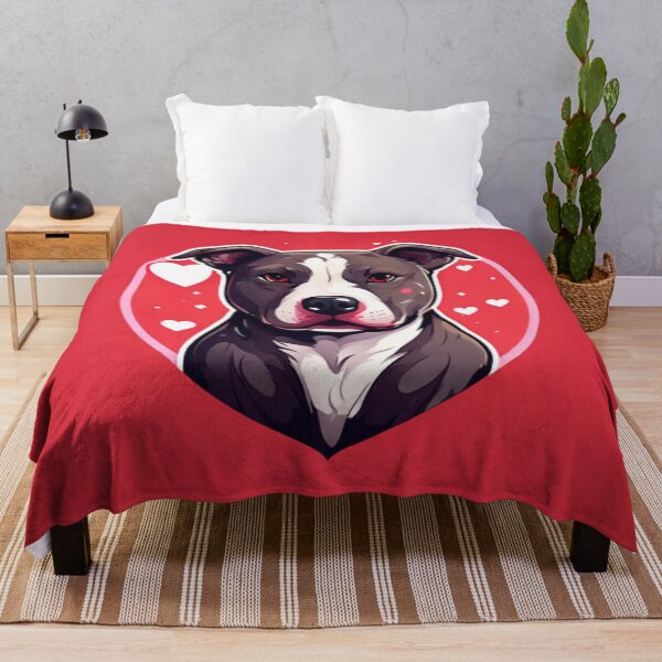 Item preview, Pitbull with hearts designed and sold by Planetporridge.