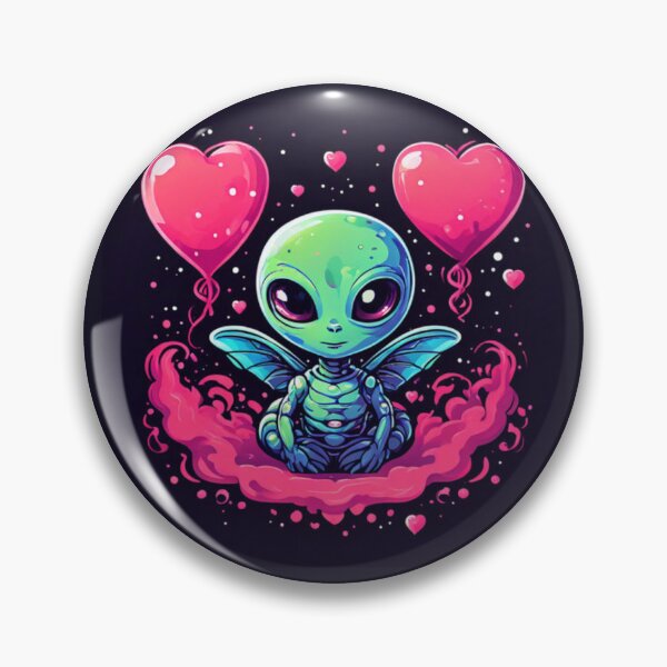 Item preview, Alien with hearts designed and sold by Planetporridge.