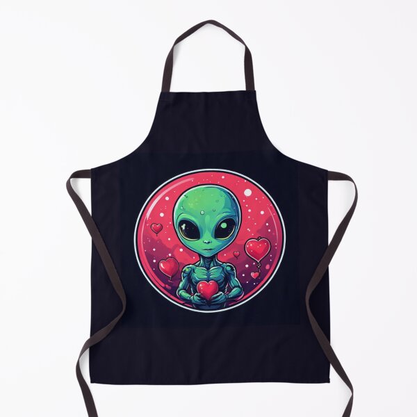 Item preview, Alien and hearts designed and sold by Planetporridge.