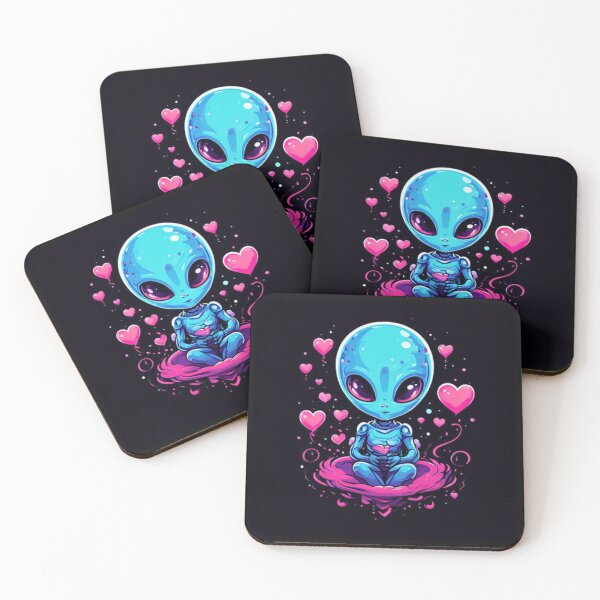 Item preview, Alien with hearts Art designed and sold by Planetporridge.