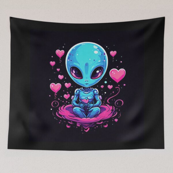 Item preview, Alien with hearts Art designed and sold by Planetporridge.