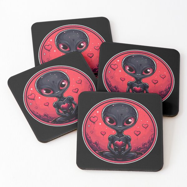 Item preview, Alien with hearts Design designed and sold by Planetporridge.