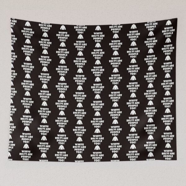 Item preview, WHITE BELTS designed and sold by AmazingBackDrop.