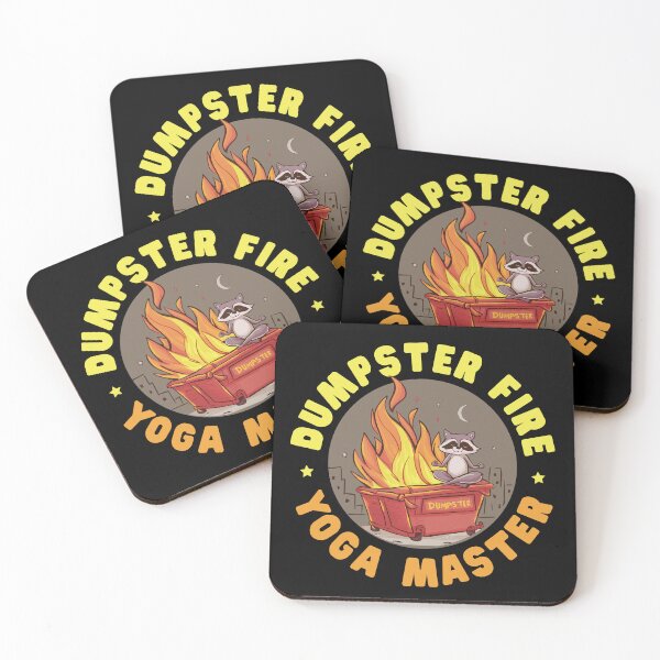 Item preview, Dumpster Fire Yoga Master - Funny Yoga sticker designed and sold by TaraGbear.