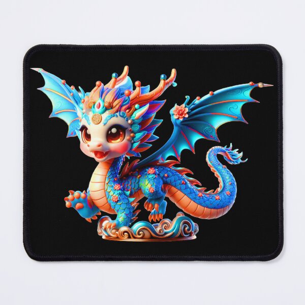 Item preview, Cute Blue Chinese Dragon Chibi designed and sold by CHIBI_POPZ.