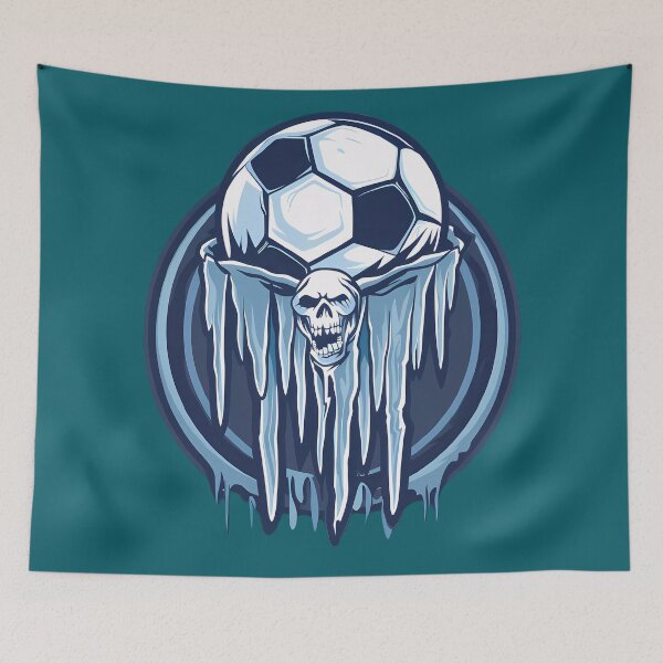 Item preview, "Team spirit: the football team with skull and ball" designed and sold by Art-Vortex-fr.
