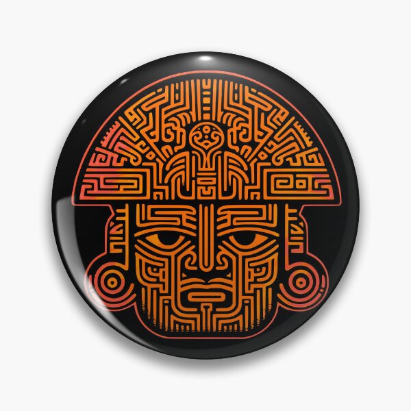 Item preview, Orange Olmec Head designed and sold by Tryptaminehills.