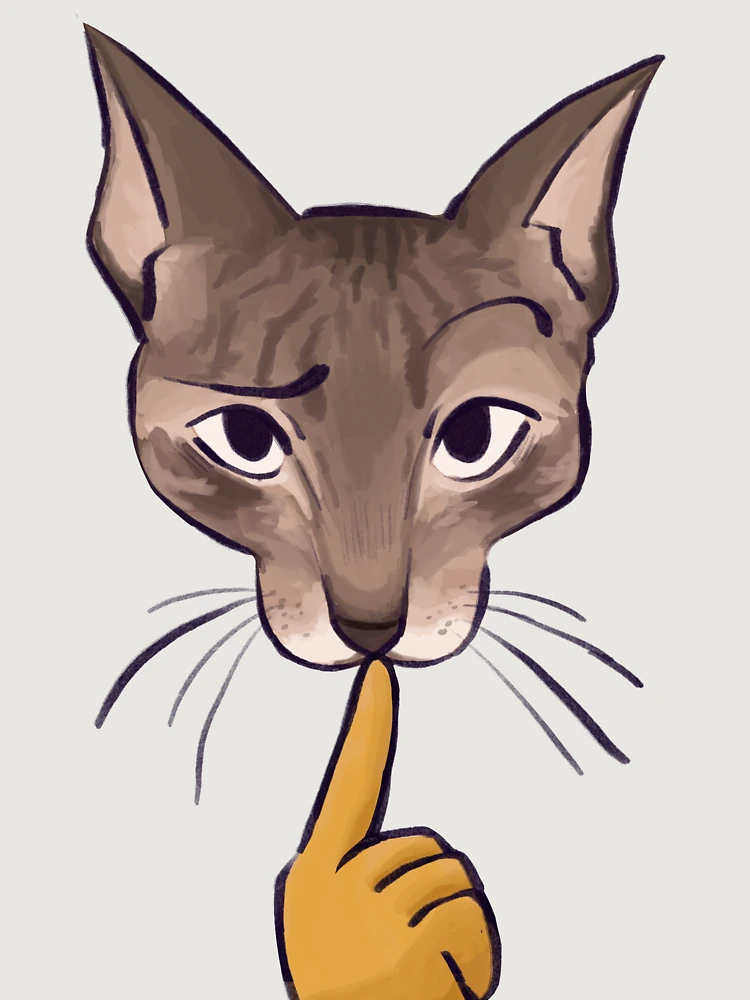 Thumbnail 6 of 6, Premium Oversized Hoodie, Mewing cat designed and sold by Rover-Rotten.