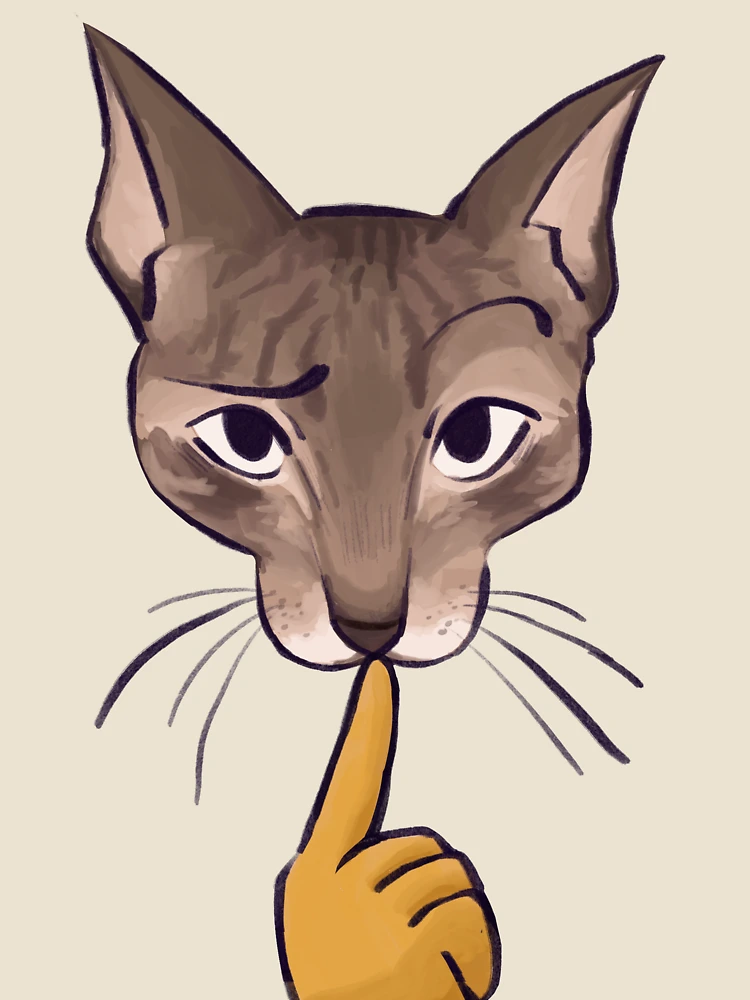 Thumbnail 4 of 4, Relaxed T-Shirt, Mewing cat designed and sold by Rover-Rotten.