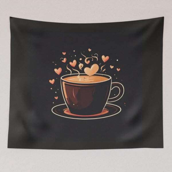 Item preview, Coffee With Hearts Art designed and sold by Planetporridge.