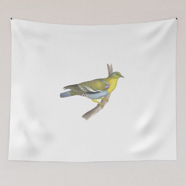Item preview, Yellow Dove Vintage Color Lithograph designed and sold by ElegantTeaTime.