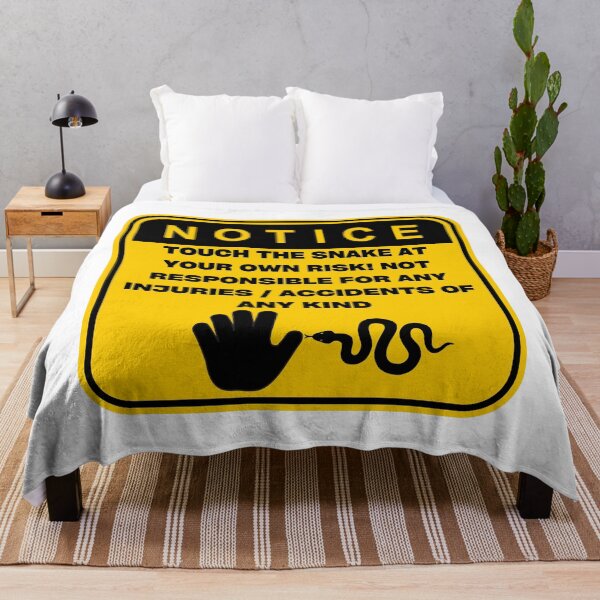Item preview, NOTICE - Touch at your own risk (Snake) designed and sold by ArtsyCity.