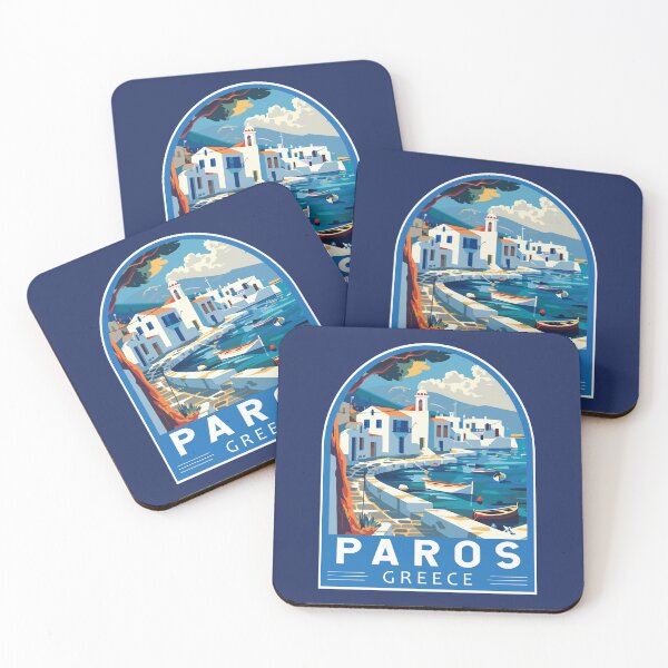 Item preview, Paros Greece Travel Art Emblem designed and sold by KrisSidDesigns.