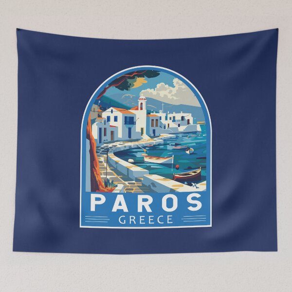 Item preview, Paros Greece Travel Art Emblem designed and sold by KrisSidDesigns.