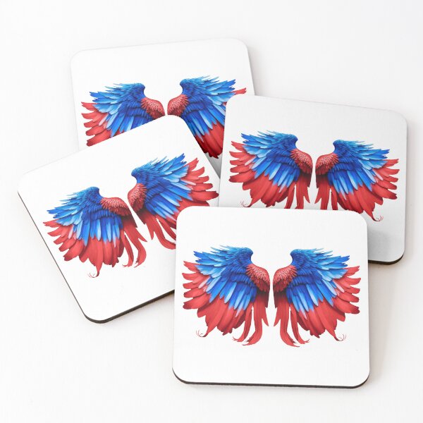 Item preview, Angel Wings in Red and Blue designed and sold by SideKickCreates.