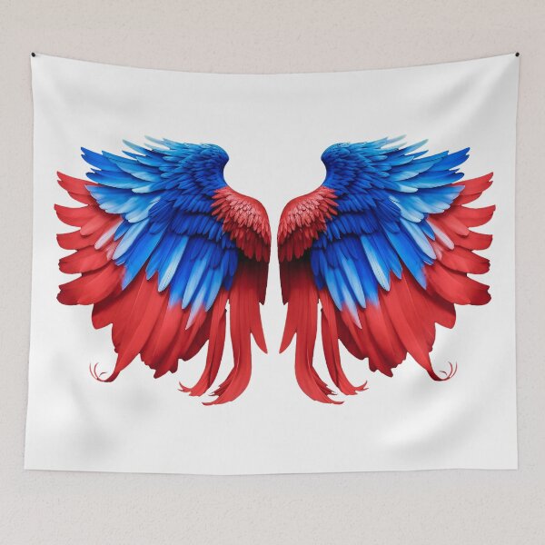 Item preview, Angel Wings in Red and Blue designed and sold by SideKickCreates.