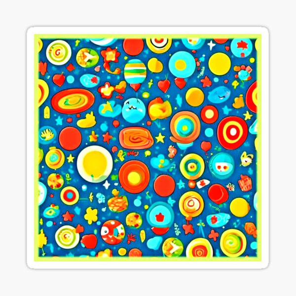 Item preview, Colorful Cartoon Pattern designed and sold by Health And Fitness Posts e-Store.