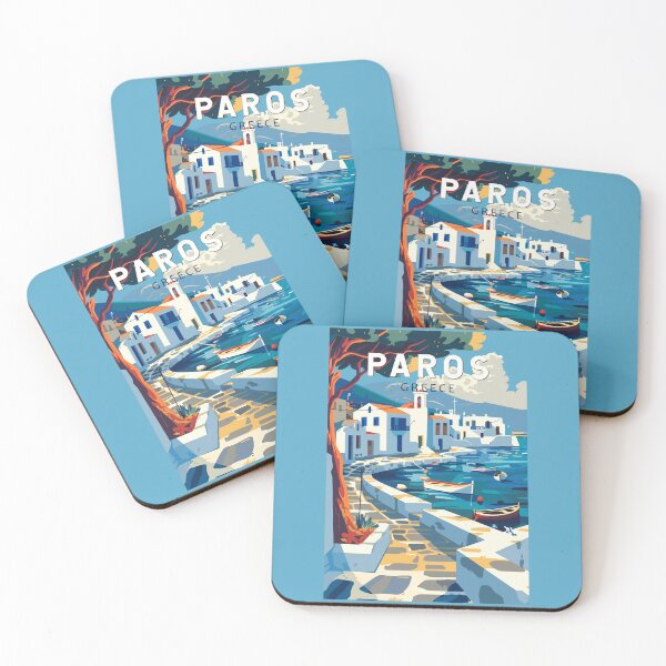 Item preview, Paros Greece Travel Art Vintage designed and sold by KrisSidDesigns.