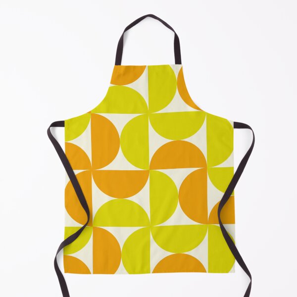 Item preview, Minimalist Geometric Mid Century Abstract Half Circles Pattern in Yellow and orange designed and sold by Yasminepatterns .