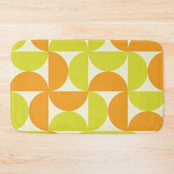 Item preview, Minimalist Geometric Mid Century Abstract Half Circles Pattern in Yellow and orange designed and sold by Yasminepatterns .