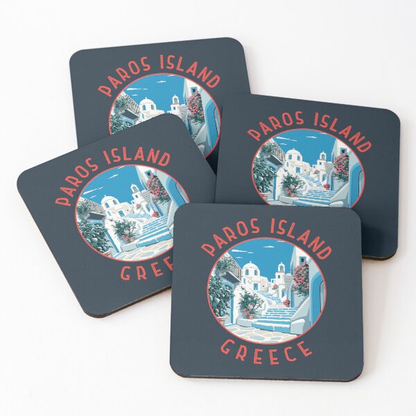 Item preview, Paros Island Greece Retro Distressed Circle designed and sold by KrisSidDesigns.