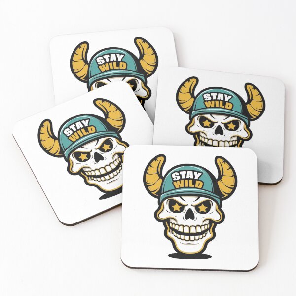 Item preview, Wild Spirit: Horned Skull with a cap saying "stay wild". designed and sold by MrDarkRealm.