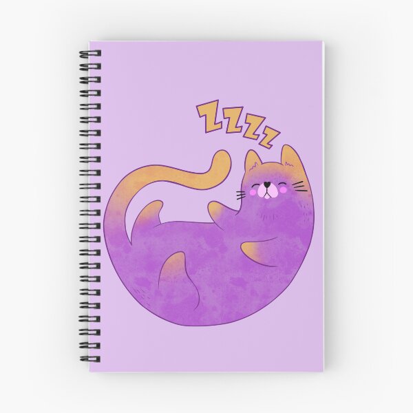 Item preview, Sleeping purple and orange cat illustration designed and sold by Vanessa Bentley.