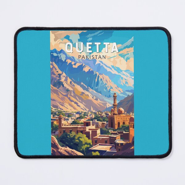 Item preview, Quetta Pakistan Travel Art Vintage designed and sold by KrisSidDesigns.