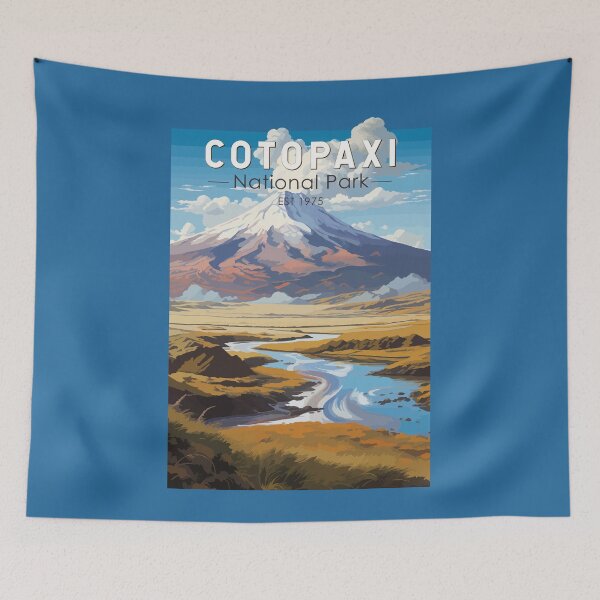 Item preview, Cotopaxi National Park Ecuador Travel Art Vintage designed and sold by KrisSidDesigns.