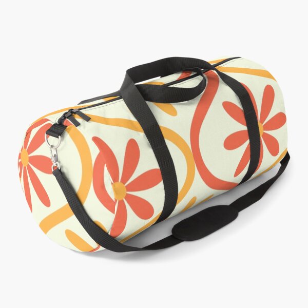 Item preview,  Orange and Yellow Retro Flowers on Mid Century Ogee Pattern  designed and sold by Yasminepatterns .