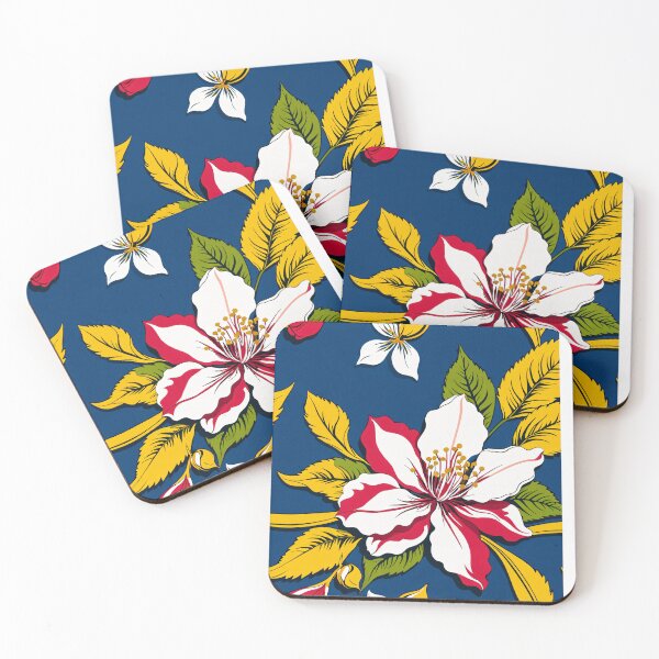 Item preview, Vibrant Red white Flower Illustration - Botanical Artwork, Sensations of a vibrant spring day designed and sold by yeekazar.