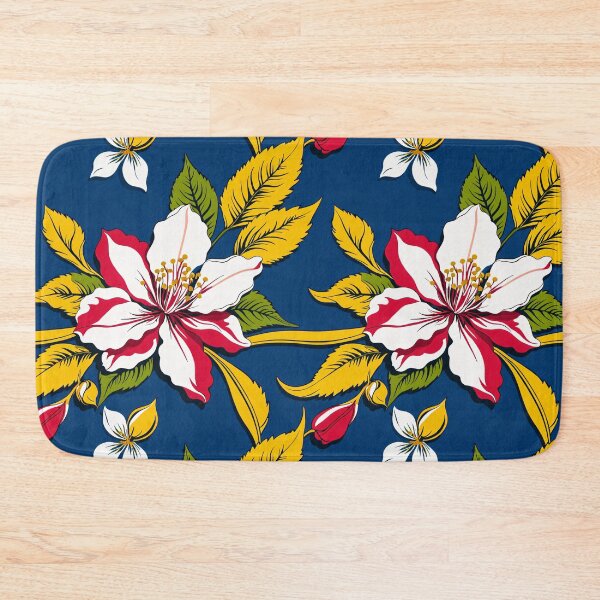 Item preview, Vibrant Red white Flower Illustration - Botanical Artwork, Sensations of a vibrant spring day designed and sold by yeekazar.