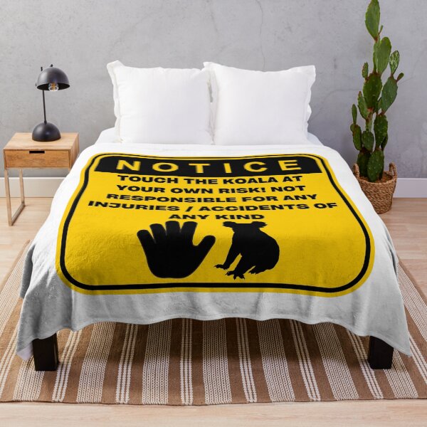 Item preview, NOTICE - Touch at your own risk (Koala) designed and sold by ArtsyCity.