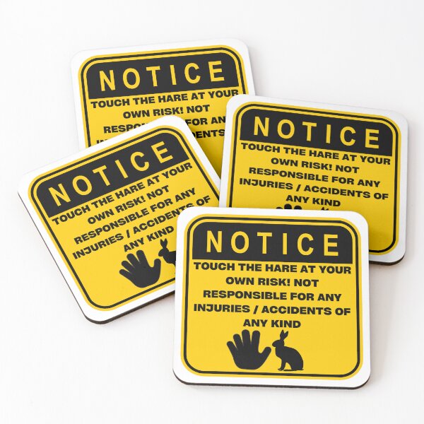 Item preview, NOTICE - Touch at your own risk (Hare) designed and sold by ArtsyCity.
