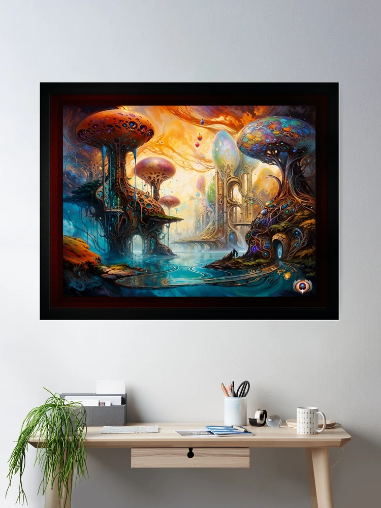 The Mystical Realm Of The Bilibis Beautiful AI Concept Art by Xzendor7 Room Decor Poster Art Print