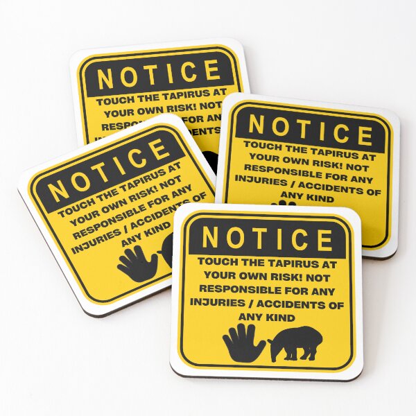 Item preview, NOTICE - Touch at your own risk (Tapirus) designed and sold by ArtsyCity.