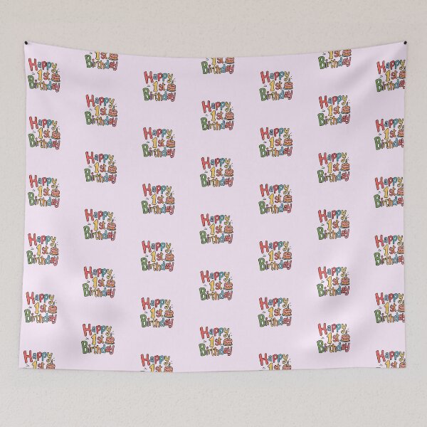 Item preview, Happy 1st Birthday designed and sold by Itsheartshop.