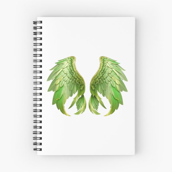 Item preview, Angel Wings Green and Golden yellow designed and sold by SideKickCreates.