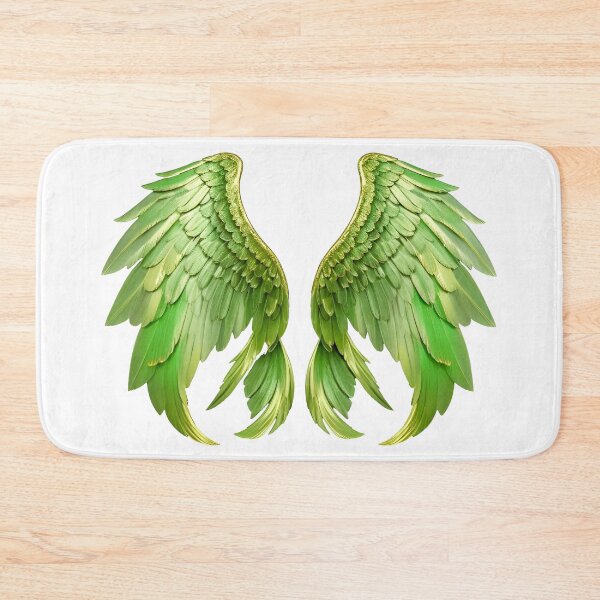 Item preview, Angel Wings Green and Golden yellow designed and sold by SideKickCreates.